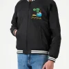 Schwarze Herrenjacke mit Saint-Barth-Insel-Stickerei