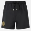 Schwarze mittellange Badeshorts Patmos für Herren mit Milan 125-Stickerei | AC MILAN 125 SPECIAL EDITION