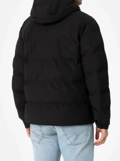 Schwarze Steppjacke mit Kapuze für Herren von Maier