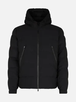 Schwarze Steppjacke mit Kapuze für Herren von Maier