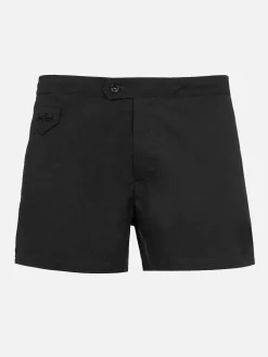 Schwarze, taillierte Badeshorts für Herren von Harrys