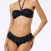 Schwarzer Bandeau-Bikini für Damen