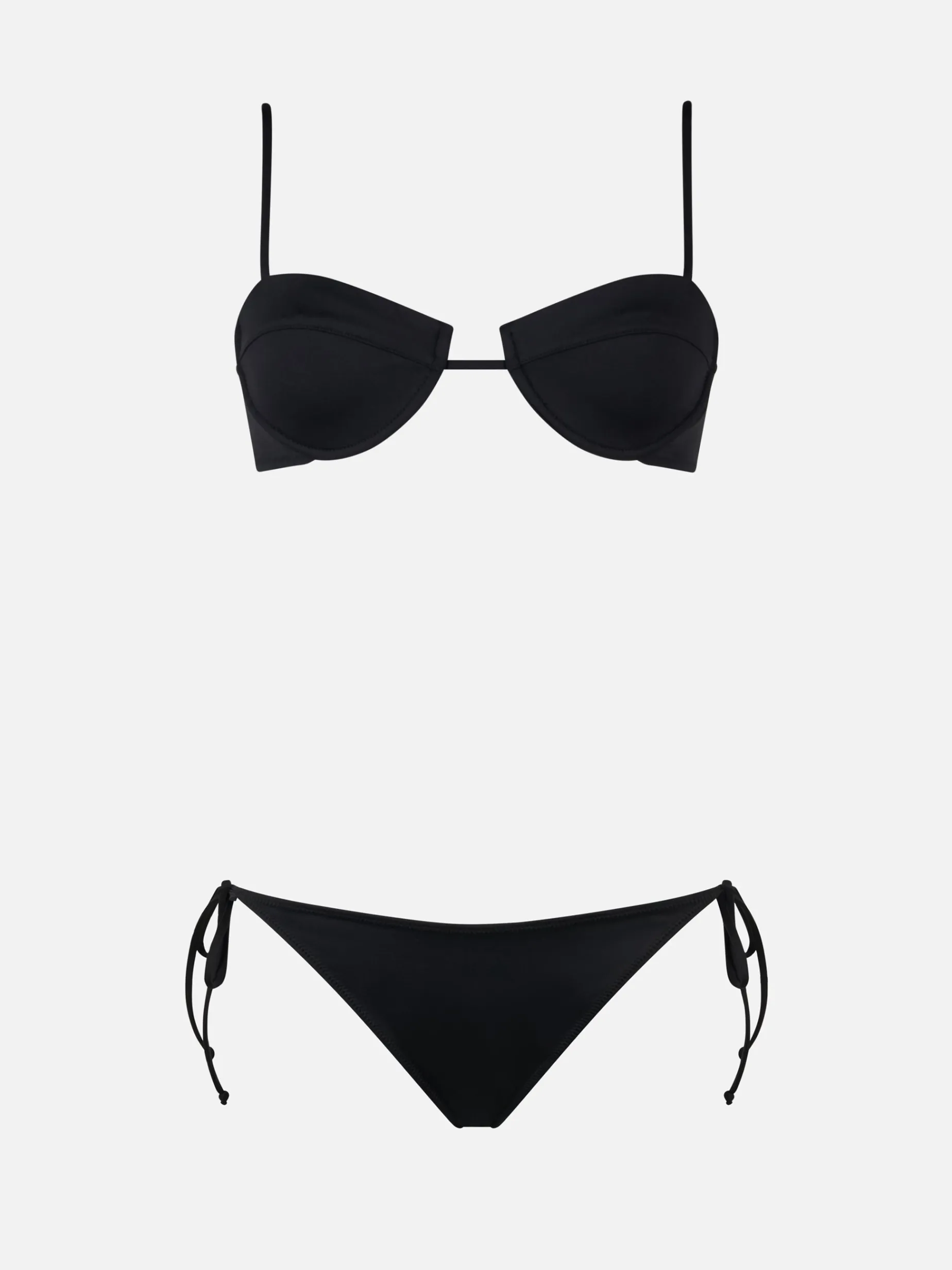 Schwarzer Bügel-Bralette-Bikini für Damen Salina Virgo