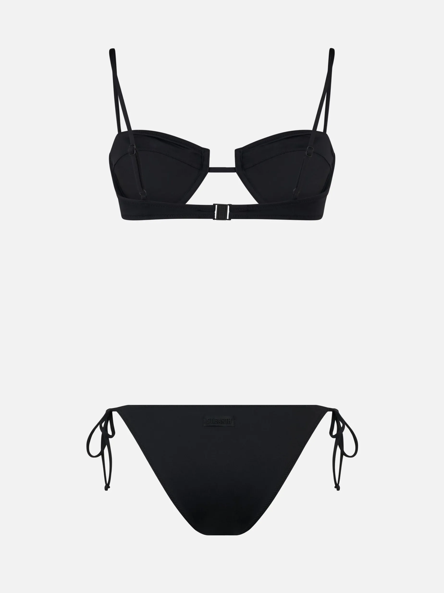Schwarzer Bügel-Bralette-Bikini für Damen Salina Virgo