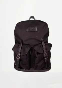 Schwarzer Canvas-Rucksack