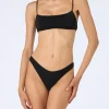 Schwarzer Damen-Bralette-Bikini aus Lurex Sadie Naomi