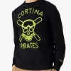 Schwarzer Herrenpullover Cortina Pirates mit Fluo-Stickerei