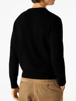 Schwarzer Herrenpullover mit Schriftzug