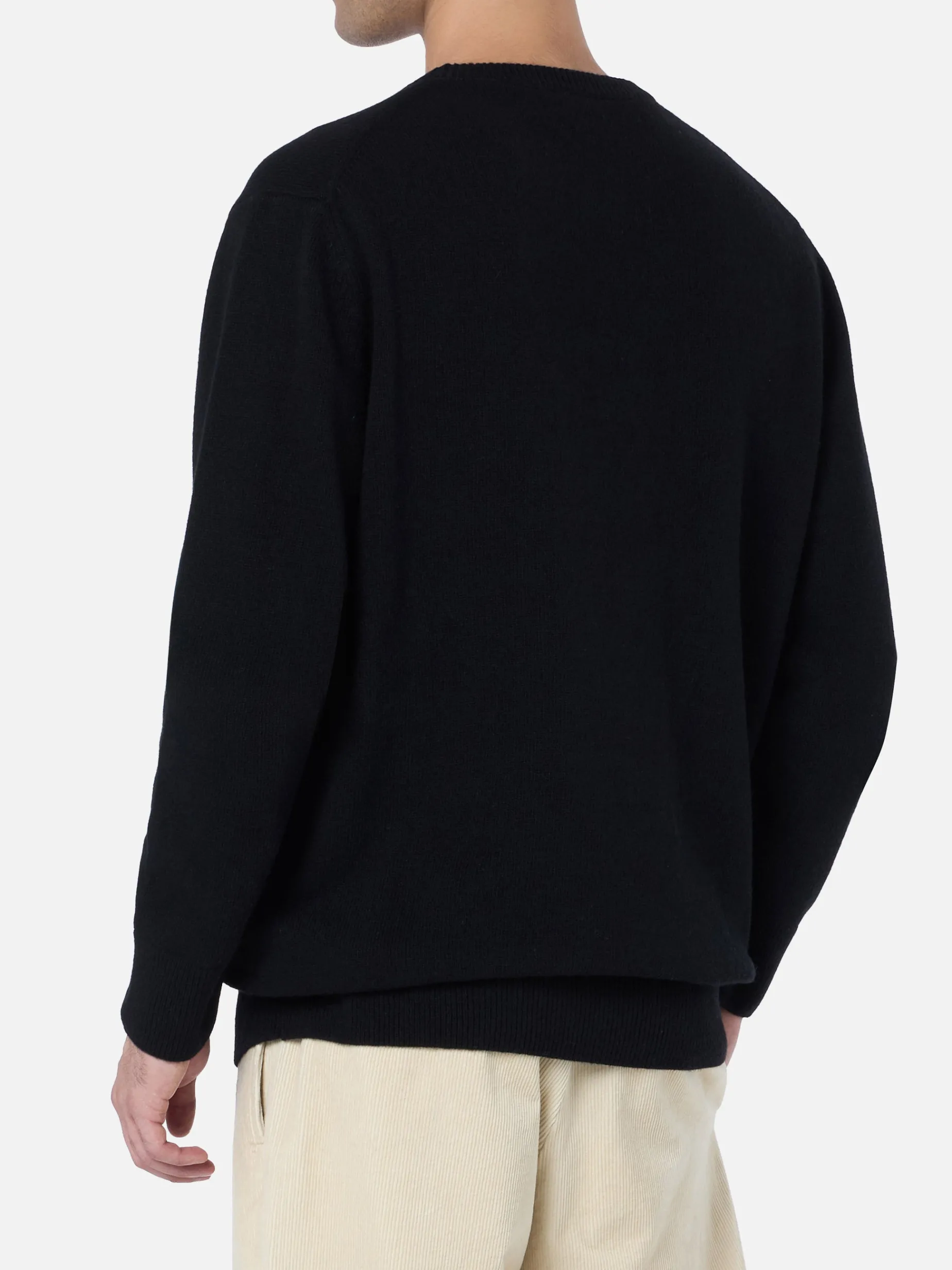 Schwarzer Herrenpullover Heron mit St. Barth Apres Ski-Stickerei