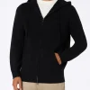 Schwarzer Kapuzenpullover aus Lambswool für Herren Notting