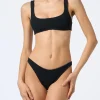 Schwarzer klassischer Crinkle-Bralette-Bikini für Damen Naima Elise