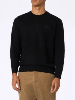 Schwarzer Pullover aus Lambswool für Herren von Regent