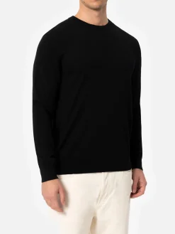 Schwarzer Pullover aus Merinowolle von Man Regent