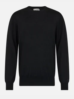 Schwarzer Pullover aus Merinowolle von Man Regent