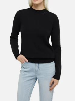 Schwarzer Pullover Sorbonne aus Kaschmirmischung für Damen