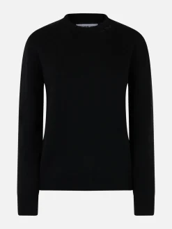 Schwarzer Pullover Sorbonne aus Kaschmirmischung für Damen