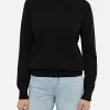 Schwarzer Rollkragenpullover für Damen Moody