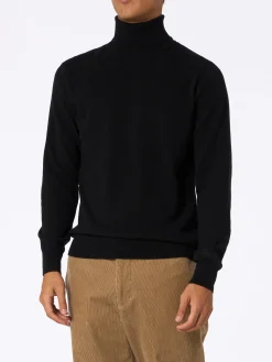 Schwarzer Rollkragenpullover aus Kaschmirmischung für Herren Bond