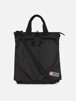 Schwarzer Rucksack Helmut aus technischem Stoff