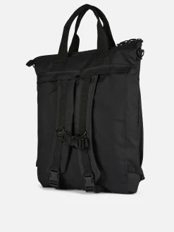 Schwarzer Rucksack Helmut aus technischem Stoff