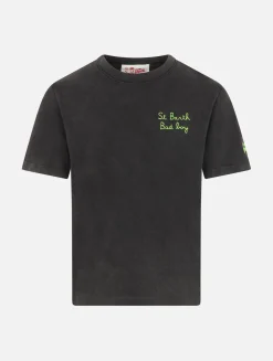 Schwarzes Baumwoll-T-Shirt für Jungen Josh