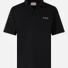 Schwarzes Poloshirt aus Baumwolljersey für Herren Brighton