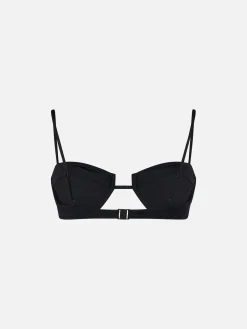 Schwarzes Salina-Bralette-Oberteil mit Bügel