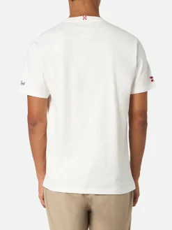 Schweres Baumwoll-T-Shirt Arnott für Herren mit „Sole, Whisky e Sei in Pole Position“-Stickerei | VACANZE DI NATALE, SONDEREDITION
