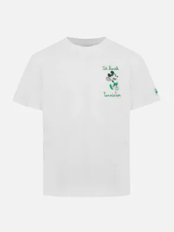 Schweres Baumwoll-T-Shirt Cameron für Jungen mit Mickey-Aufdruck auf der Rückseite und Tennisteam-Stickerei auf der Vorderseite | DISNEY SPECIAL EDITION