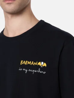 Schweres Baumwoll-T-Shirt für Herren von Arnott mit Barman-Stickerei
