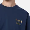 Schweres Baumwoll-T-Shirt für Herren von Arnott mit Grappa e Vinci-Stickerei