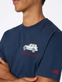 Schweres Baumwoll-T-Shirt für Herren von Arnott mit Mountain Lover-Stickerei