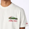 Schweres Baumwoll-T-Shirt für Herren von Arnott mit Cortina-Ski-Stickerei
