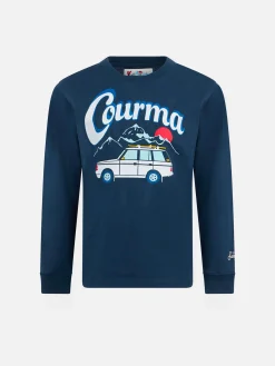 Schweres Baumwoll-T-Shirt für Jungen mit Courma-Bergauto-Aufdruck