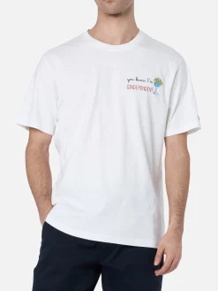 Schweres Baumwoll-T-Shirt für Herren von Arnott mit You know I’m GinDependent-Stickerei
