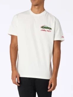 Schweres Baumwoll-T-Shirt für Herren von Arnott mit Cortina-Ski-Stickerei