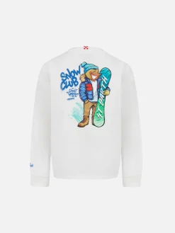 Schweres Baumwoll-T-Shirt für Jungen „Luton“ mit Crypto Duck Snow-Aufdruck | CRYPTO PUPPETS SPECIAL EDITION