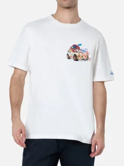 Schweres Baumwoll-T-Shirt für Herren von Arnott mit Cryptopuppets-Entenauto | CRYPTOPUPPETS SPECIAL EDITION