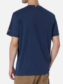 Schweres Baumwoll-T-Shirt für Herren von Arnott mit Grappa e Vinci-Stickerei