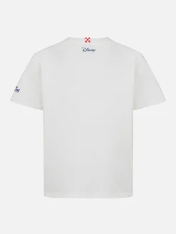 Schweres Baumwoll-T-Shirt für Jungen mit Cameron Mickey-Aufdruck und St. Barth Bomber-Stickerei | DISNEY SPECIAL EDITION
