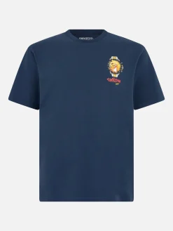 Schweres Baumwoll-T-Shirt für Herren von Arnott mit Crypto Ducktona-Uhrenaufdruck | CRYPTO PUPPETS SPECIAL EDITION