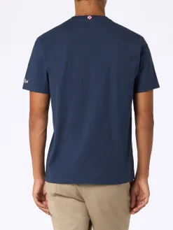 Schweres Baumwoll-T-Shirt für Herren von Arnott mit „Save Water Drink Gin Tonic“-Stickerei