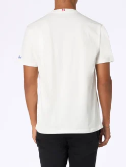 Schweres Herren-Baumwoll-T-Shirt Arnott mit Sopravvissuto-All'Après-Ski-Stickerei