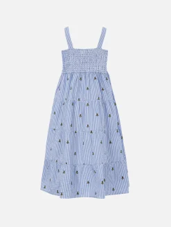 Seersuckerkleid Jemine Jr für Mädchen mit Bienenstickerei