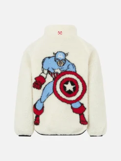 Sherpa-Jacke für Jungen mit Captain America-Aufdruck | MARVEL-SONDERAUSGABE
