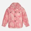 Sherpa-Overshirt für Mädchen mit Paisley-Print