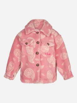 Sherpa-Overshirt für Mädchen mit Paisley-Print