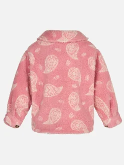 Sherpa-Overshirt für Mädchen mit Paisley-Print