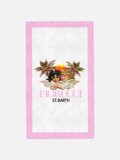 Soft terry beach towel with Fiorucci Angels print | FIORUCCI SPECIAL EDITION