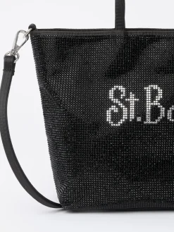 Strass Mini Bag mit schwarzem Strass